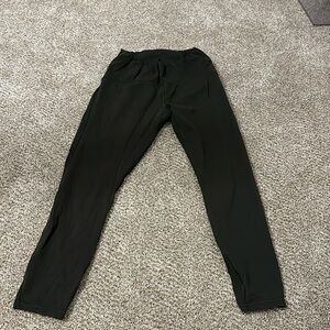 Lululemon olive green leggings with mesh up back